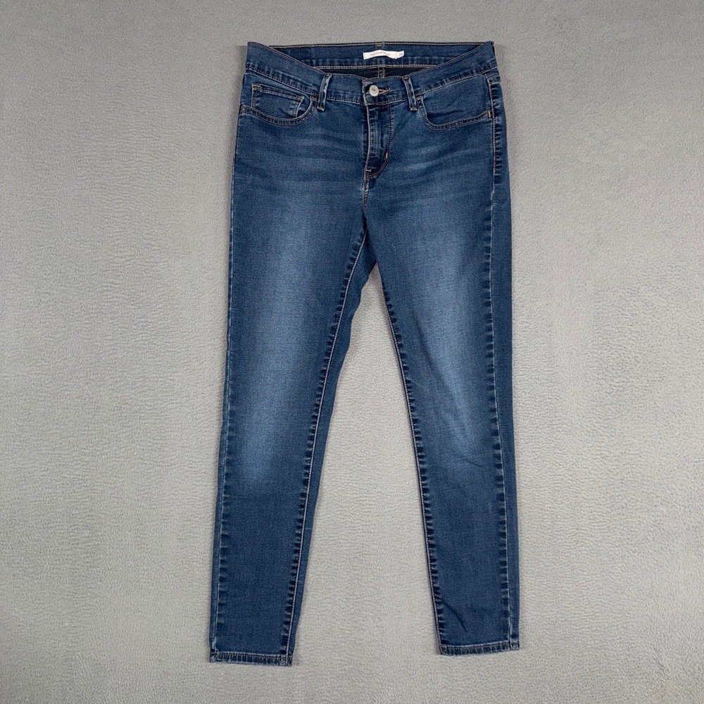 Levis Jeans Womens 30 Blue 710 Super Skinny Stretch Distressed Denim Western